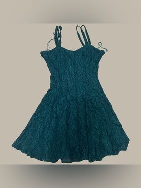 90s All That Jazz Lace Skater Style Mini Dress